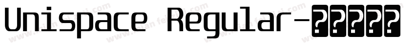 Unispace Regular字体转换